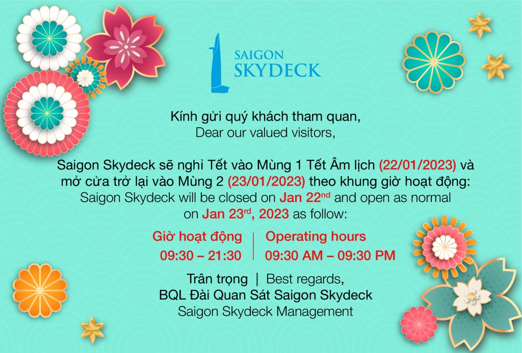 Saigon Skydeck_Lịch Nghỉ Tết_2023